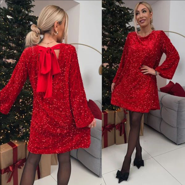 GR | Pailletten-Fliege-Kleid
