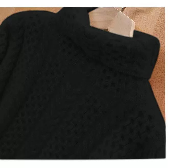 GR | Luxuriöser Kaschmir-Rollkragenpullover mit Karomuster
