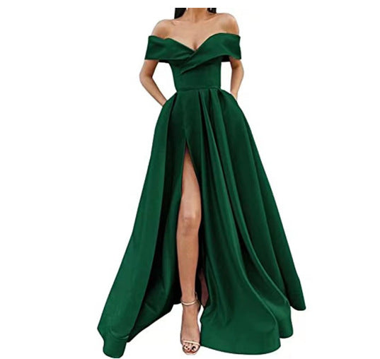 GR | eBay Satin Mehrfarbiges Tiefes V-Ausschnitt Kleid