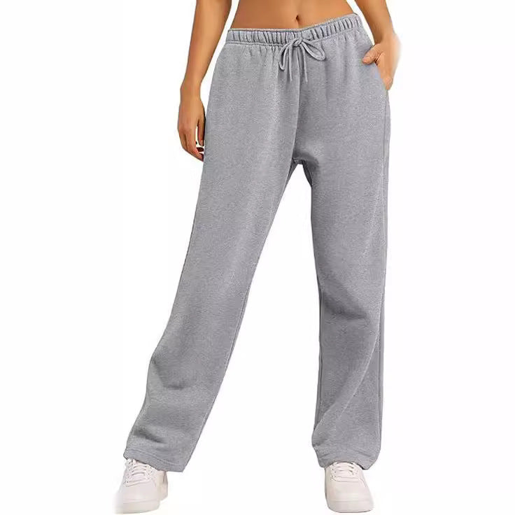 Damen Bequeme Freizeithose mit elastischem Bund und seitlichen Taschen GR