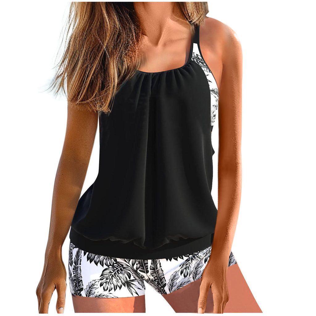 GR | Women's tankini set with floral shorts and comfortable straps