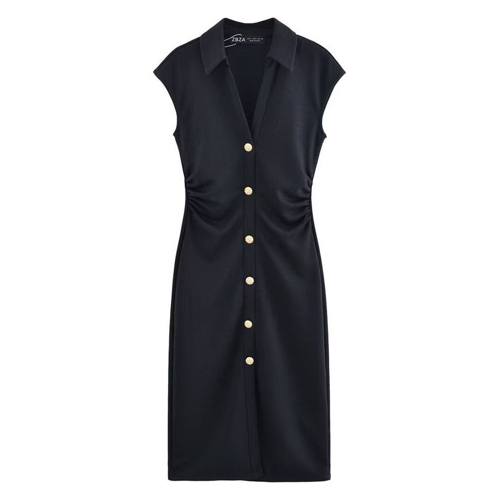 Women's shirt dress with elegant button details and a sophisticated cut, size [size]