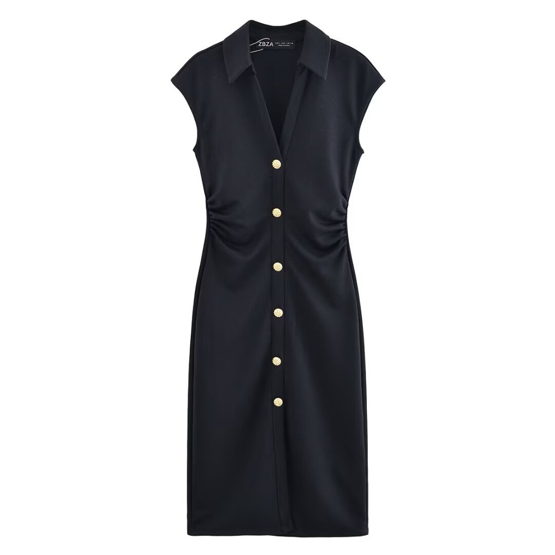 Women's shirt dress with elegant button details and a sophisticated cut, size [size]