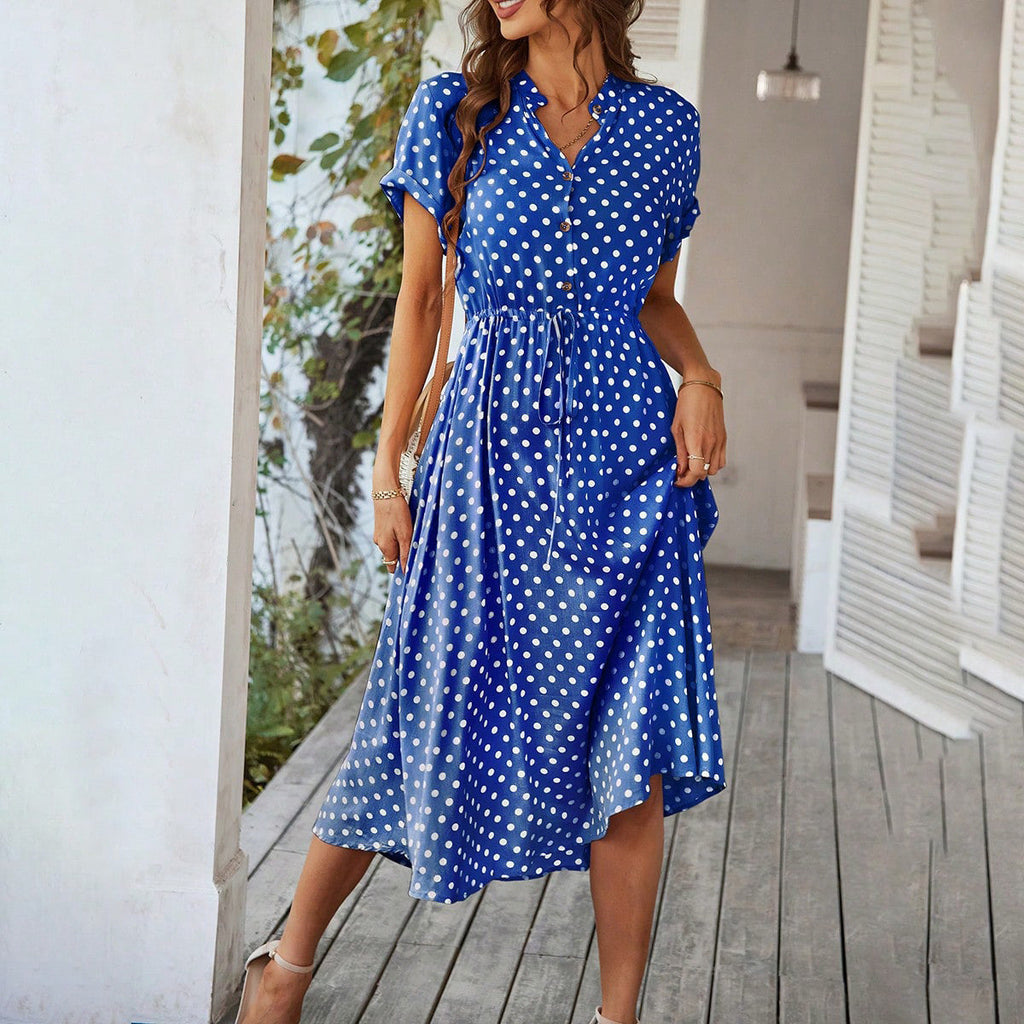 Women's polka dot midi dress, size