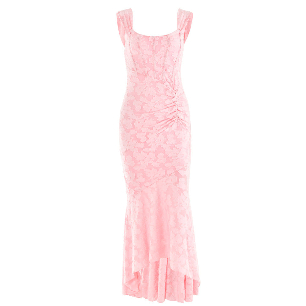 Women's sheath dress with a unique draping effect by GR