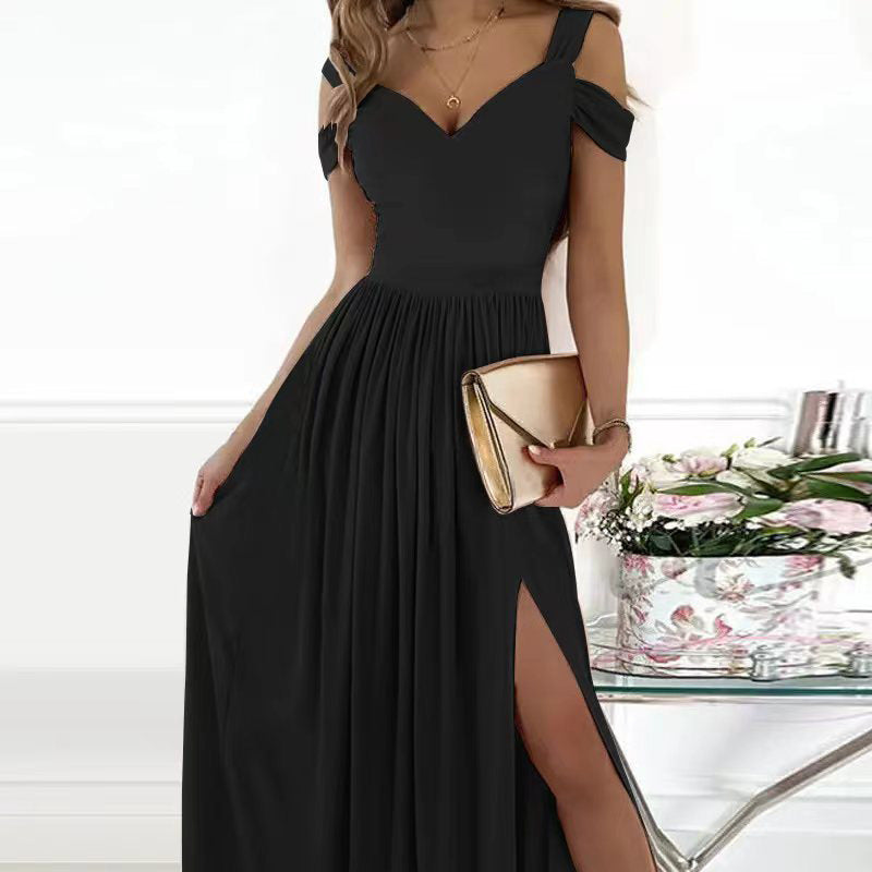 GR | Boho Spaghetti Strap Long Flowing Dress with Slit