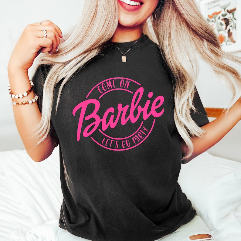 GR | Retro Party Barbie Print T-shirt