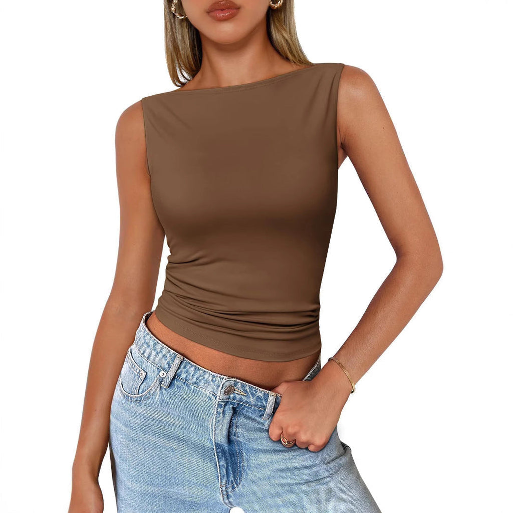 GR | Sleeveless slim fit tank top