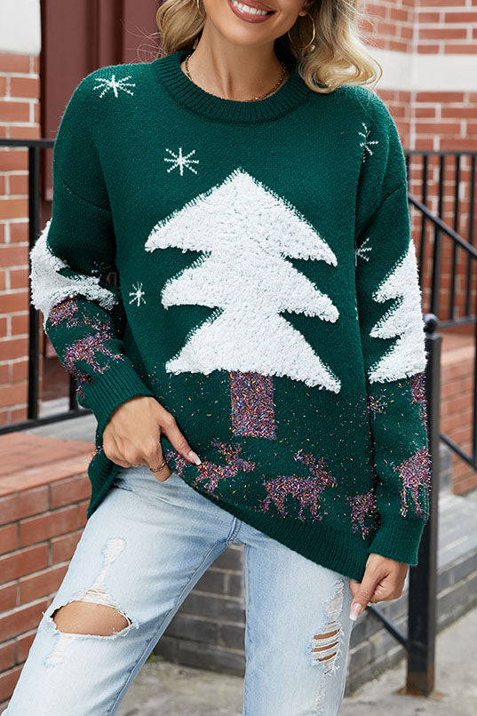 GR Plüsch Weihnachtsbaum Pullover Strickpullover