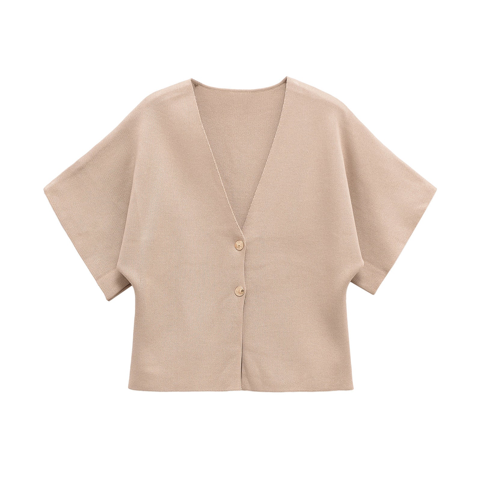 Damen leichte Strickjacke mit elegantem V-Ausschnitt und luxuriösen Knopfdetails GR