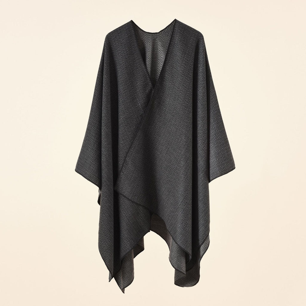 Women's elegant wrap jacket made of high-quality fabric with a modern herringbone pattern, size [size missing]