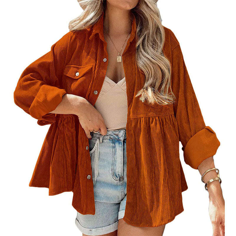 GR | Come Around Corduroy Babydoll Jacket (Made of Polyester)
