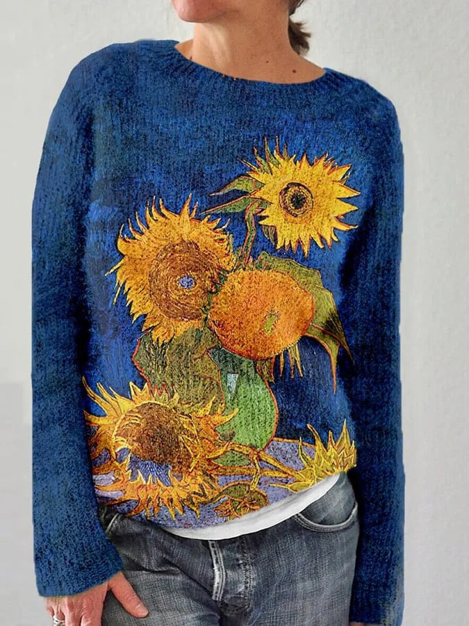 GR | Bequemes Sweatshirt mit Blumenmuster