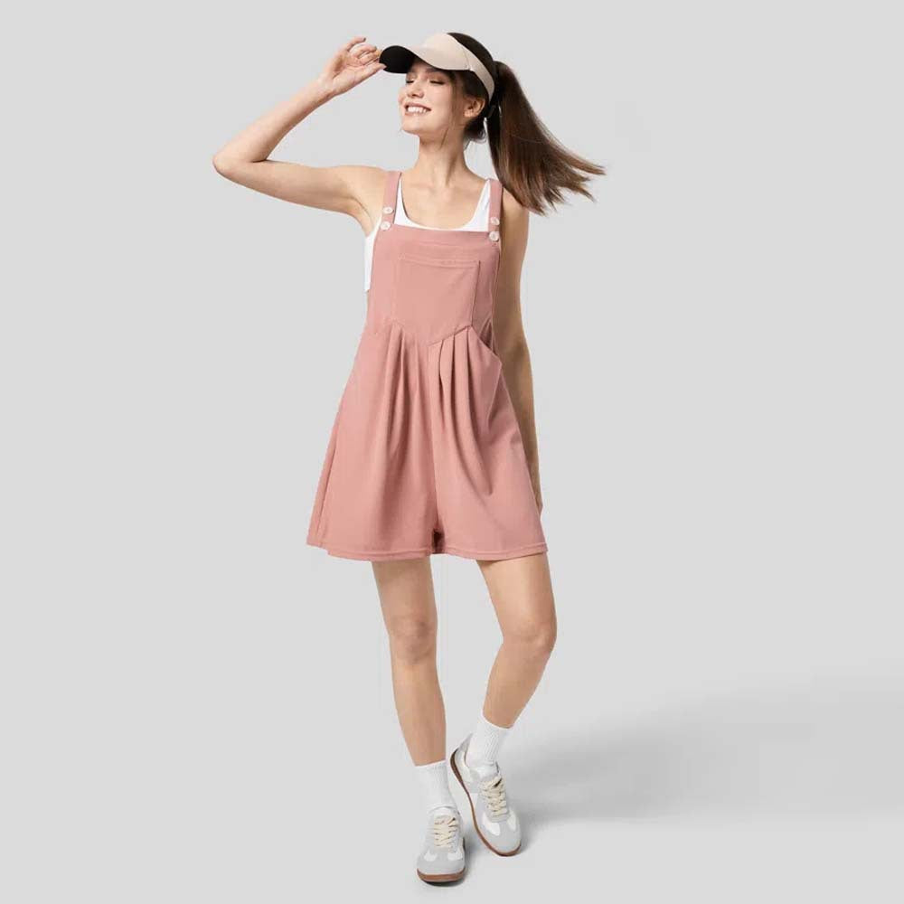 GR | Front-folded Lively Large pocket Loose dungarees