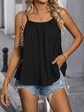 Women's loose, sleeveless top made of breathable, ribbed material, size GR