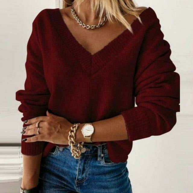 GR | Pullover mit V-Ausschnitt