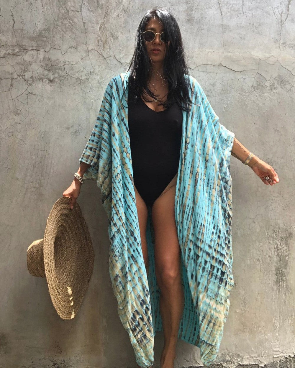 Women's beach kimono size