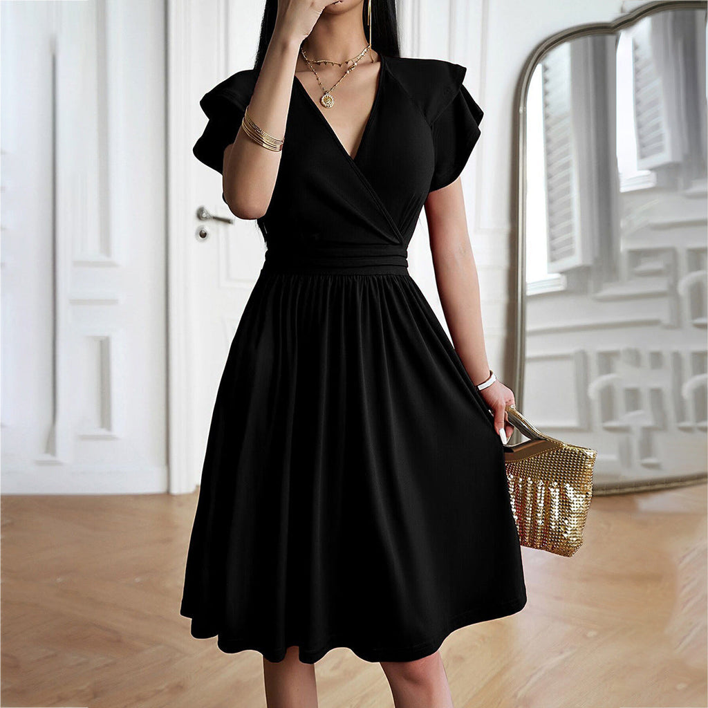 GR | Elegantes Midi-Kleid mit V-Ausschnitt