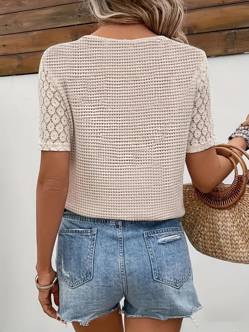 GR | Stylisches T-shirt mit V-ausschnitt für Inen Schicken Look