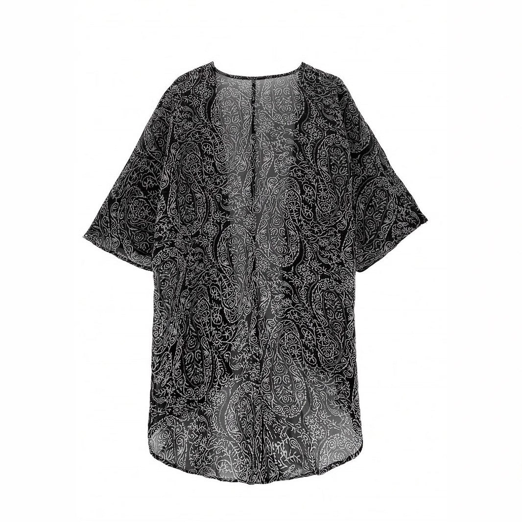 Women's casual kaftan jacket in a modern ethnic design, size GR