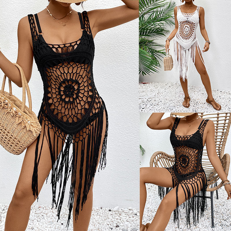 Women's boho beach dress made of macrame SIZE