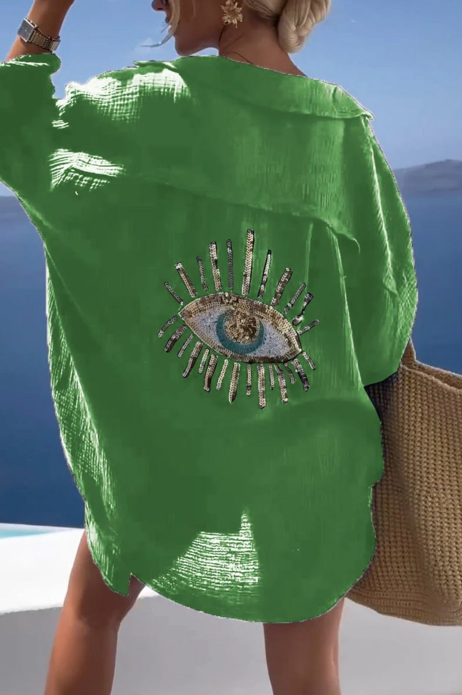 GR | Reverskragen Baumwoll-Leinen-Shirt für Frühling/Sommer