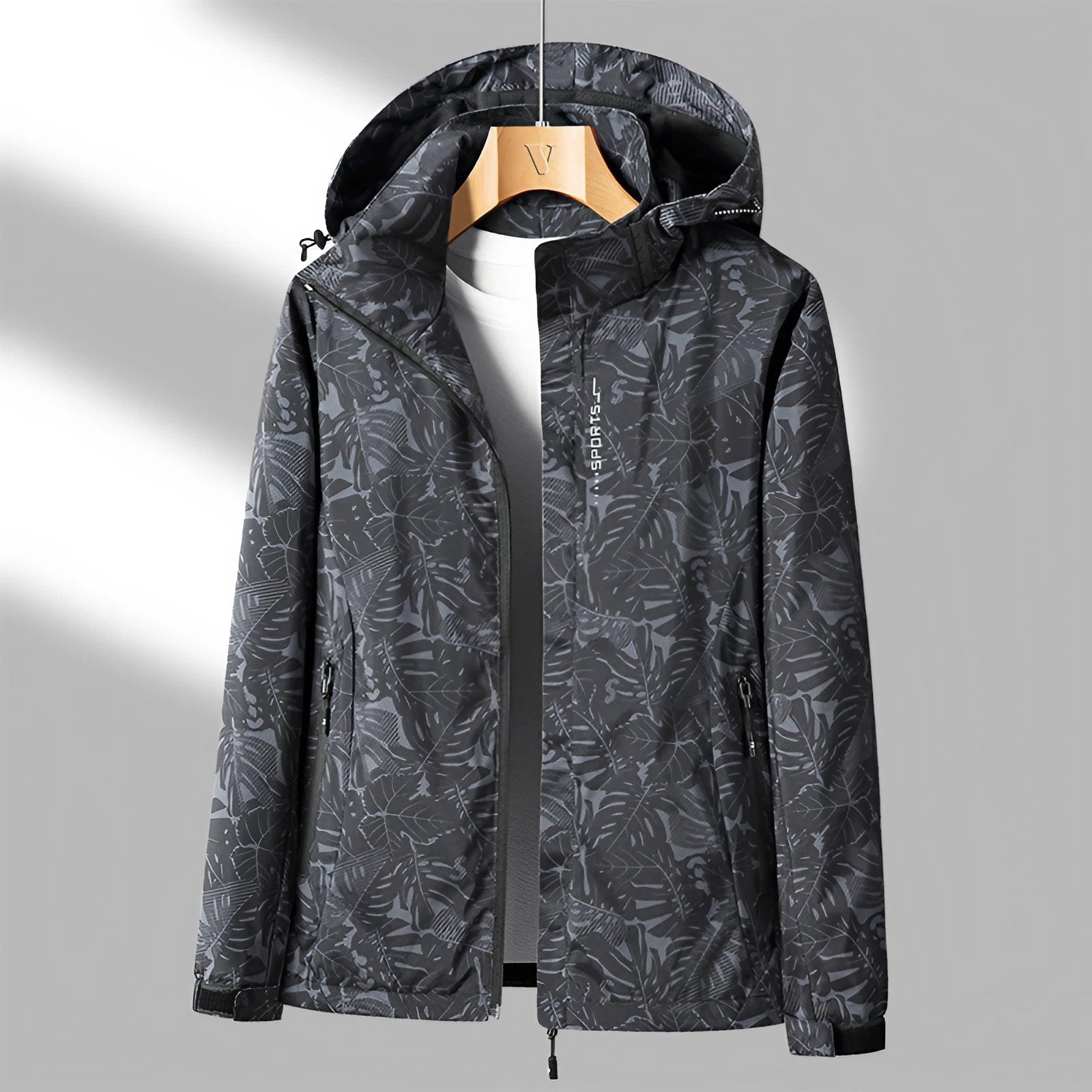 GR | Waterproof women's hooded rain jacket