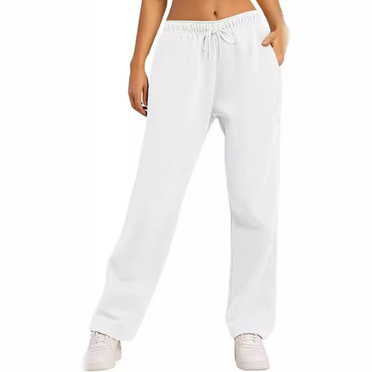 Damen Bequeme Freizeithose mit elastischem Bund und seitlichen Taschen GR