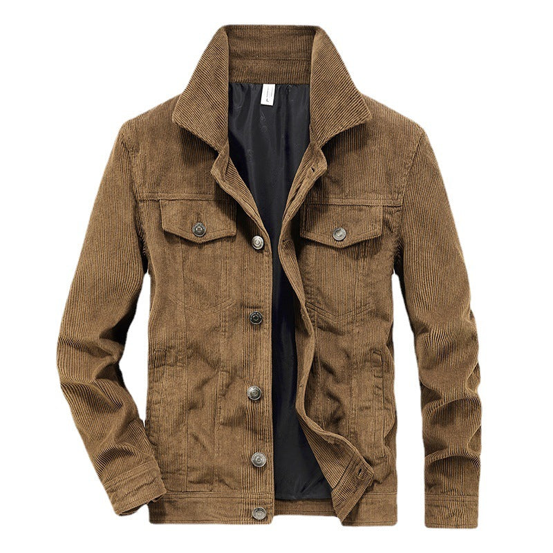 GR | Casual long-sleeved corduroy jacket with buttons