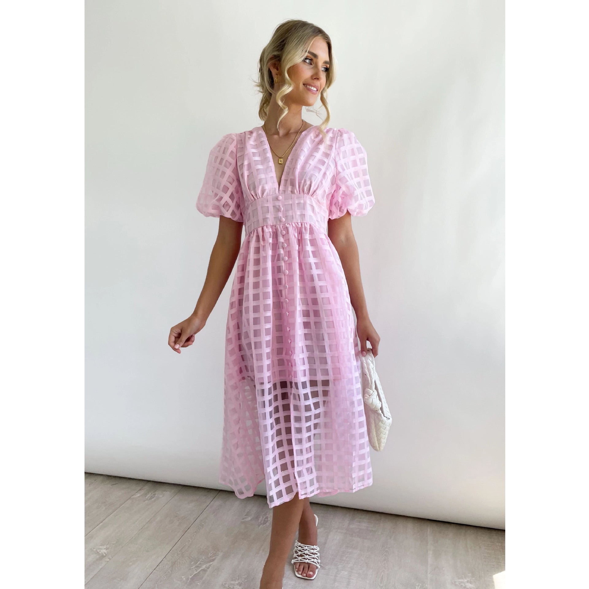 GR | Midikleid mit Puffärmeln