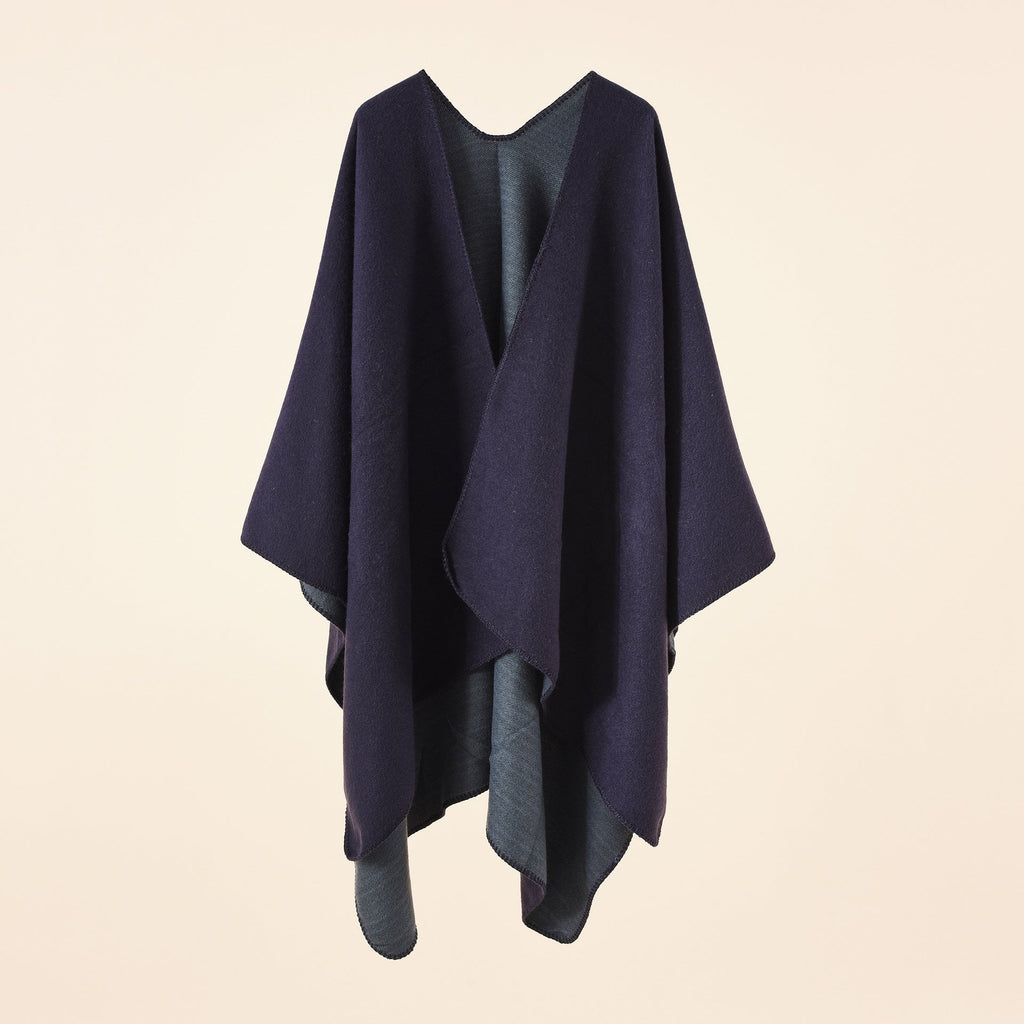 Damen Strickponcho mit asymmetrischem Schnitt und hoher Warmhaltefunktion GR