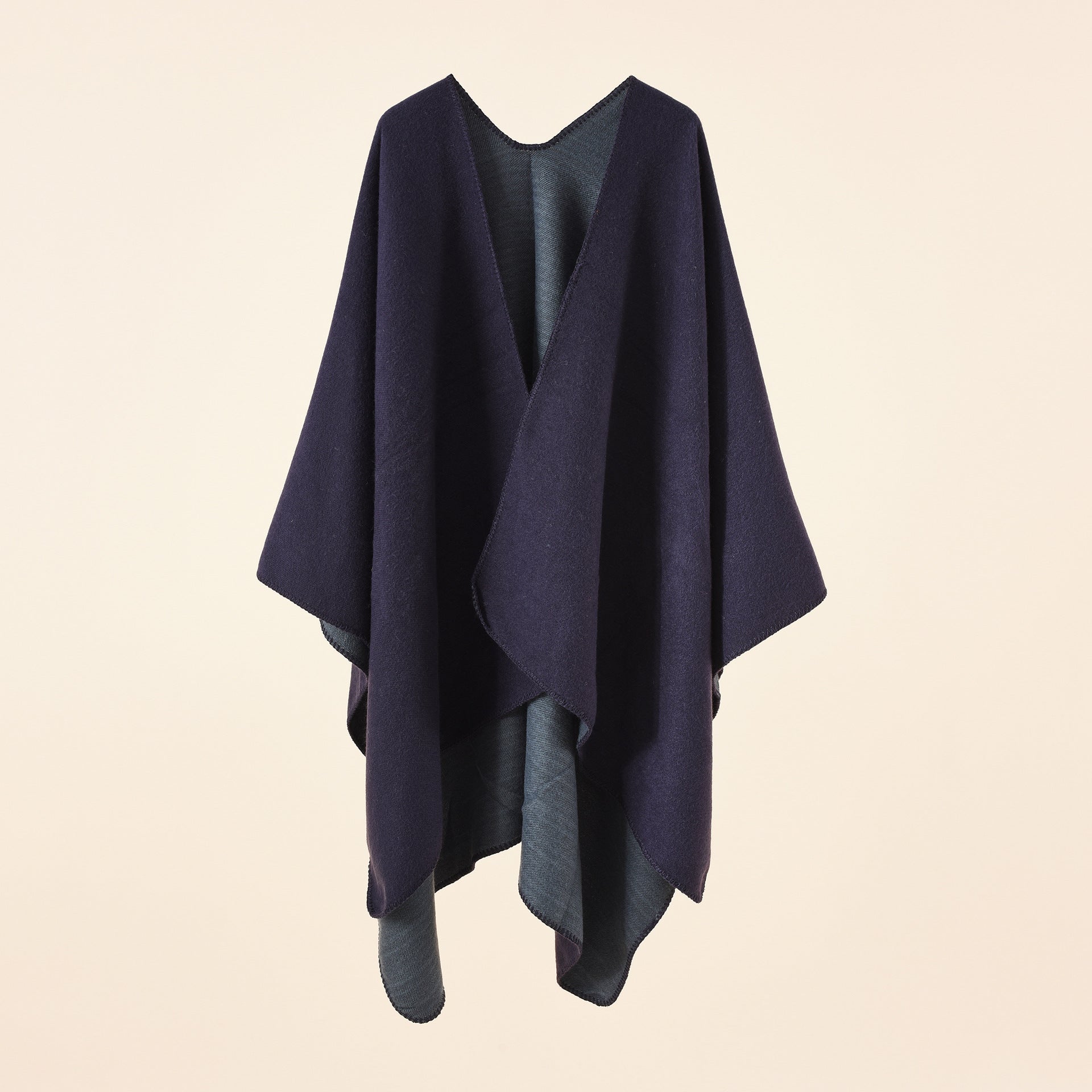Damen Strickponcho mit asymmetrischem Schnitt und hoher Warmhaltefunktion GR