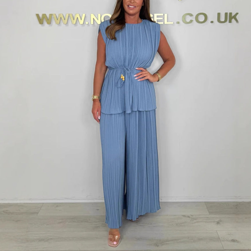 GR | Elegant Pleated One-Piece Jumpsuit