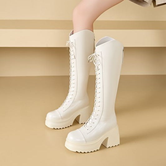 GR | High Boots Women's Boots with Laces and Sturdy Heel