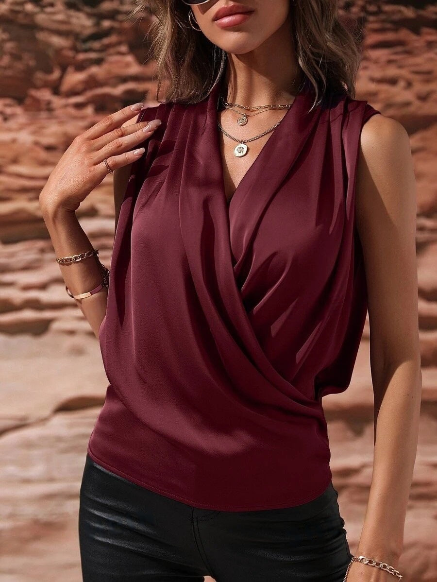 GR | Ruffled Vest Sexy Shirt Top