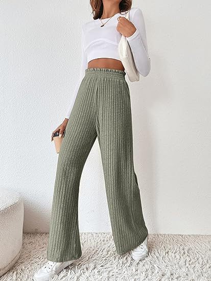 GR | Lockere gestrickte lange Hose