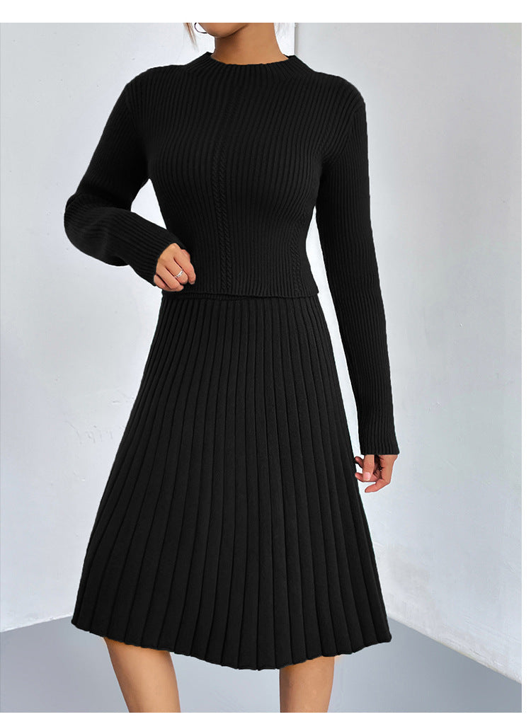 GR | A-line skirt knit sweater set 