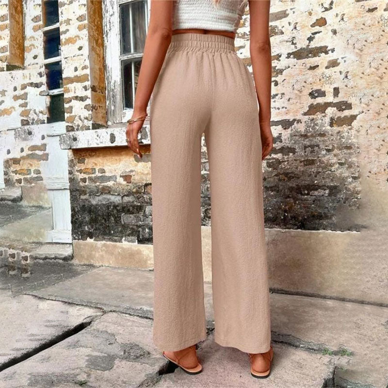 GR | Colorful, airy summer trousers for women with wide legs