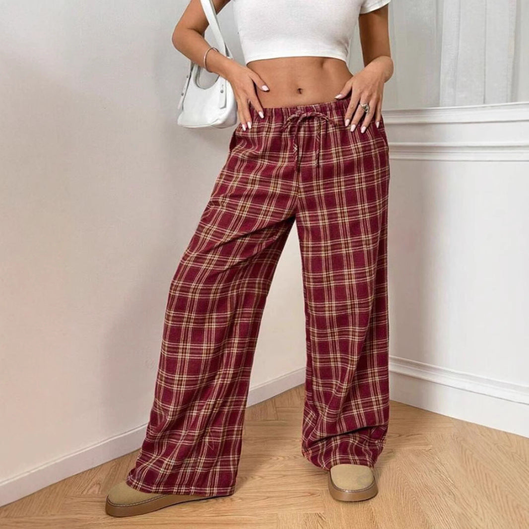 Damen Karierte Freizeithose GR