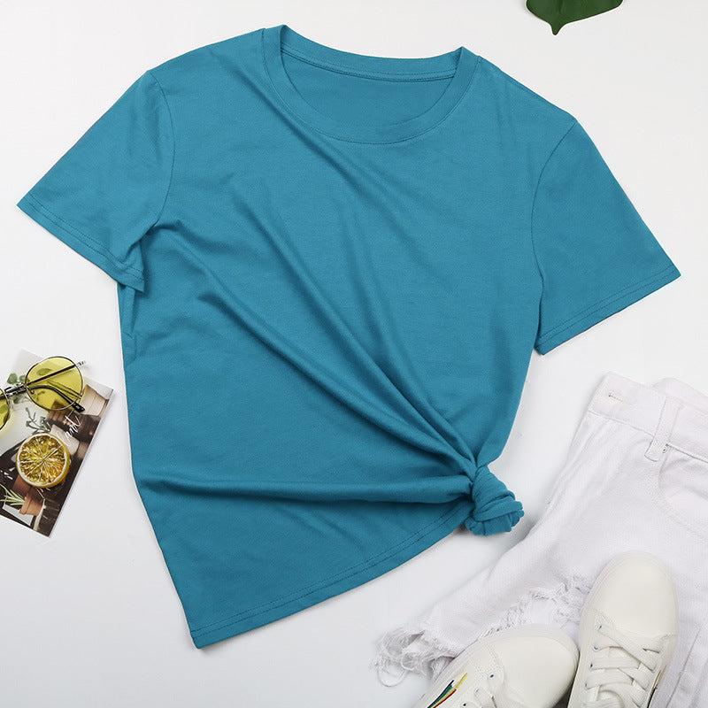 Women's basic T-shirt with a relaxed fit and high-quality cotton, size [size missing]