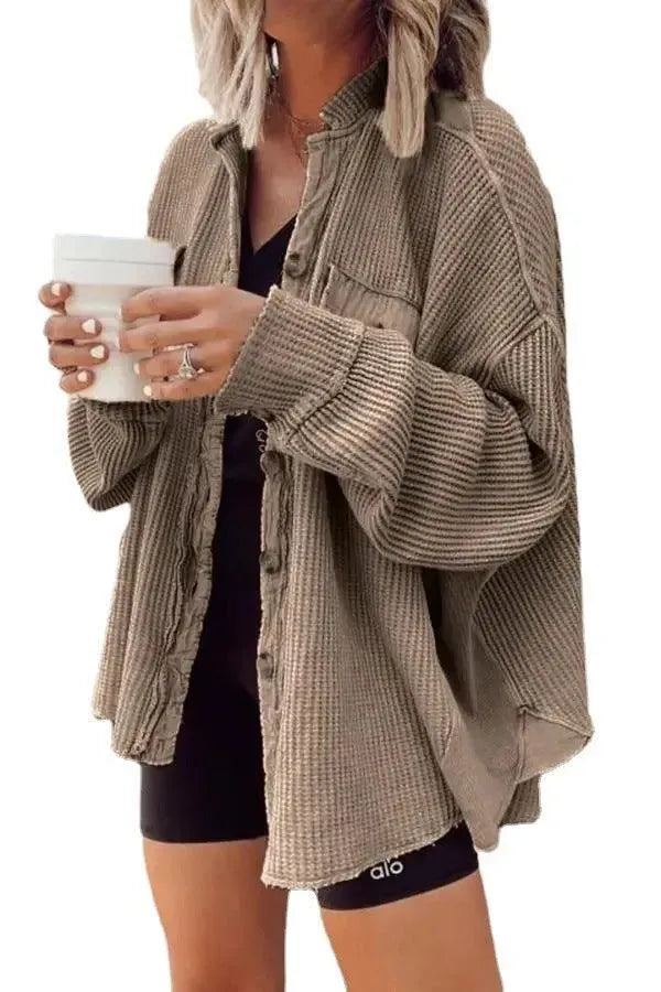 GR | Women's irregular shirt jacket