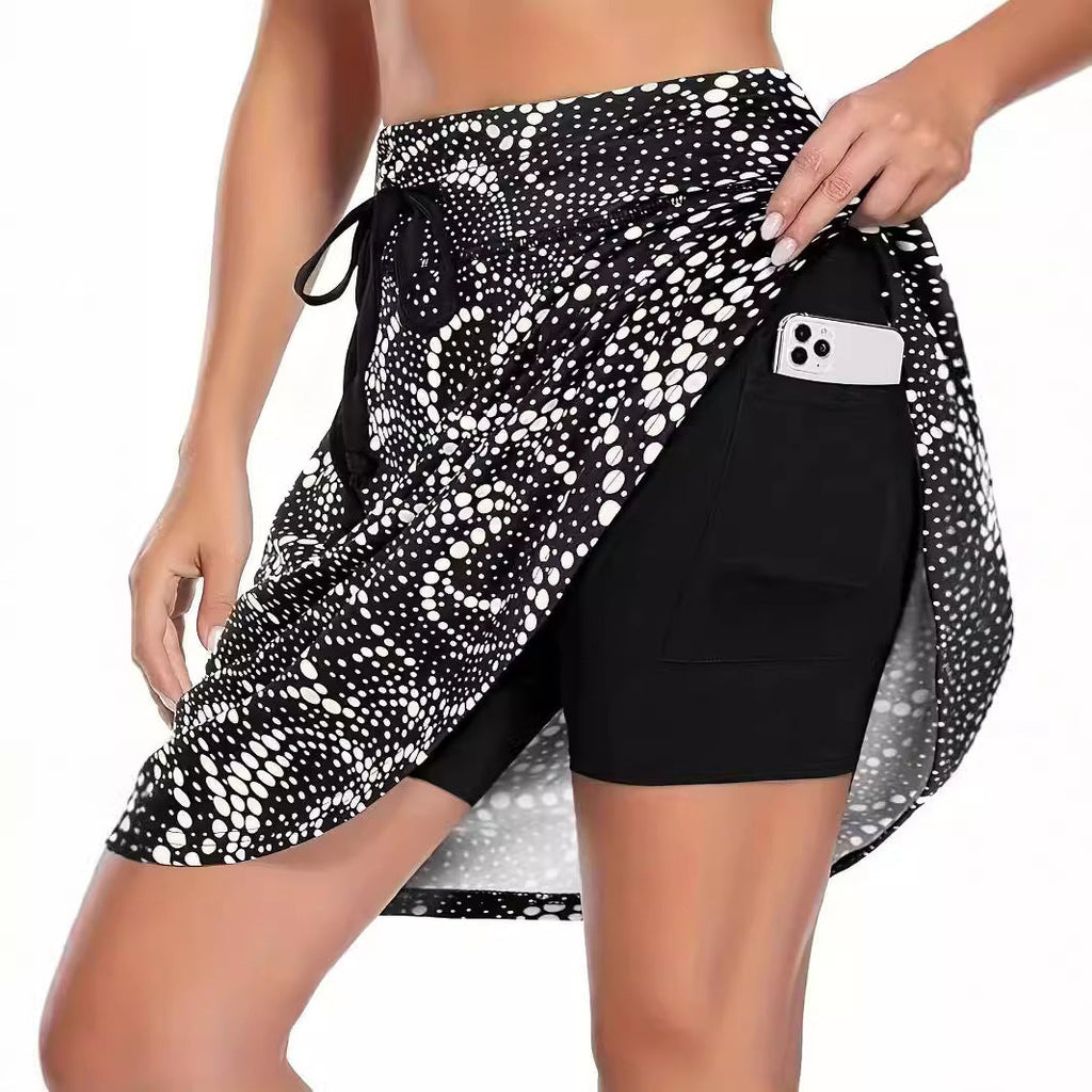 Damen Sportlicher Rock mit integrierten Shorts und praktischer Smartphone-Tasche GR