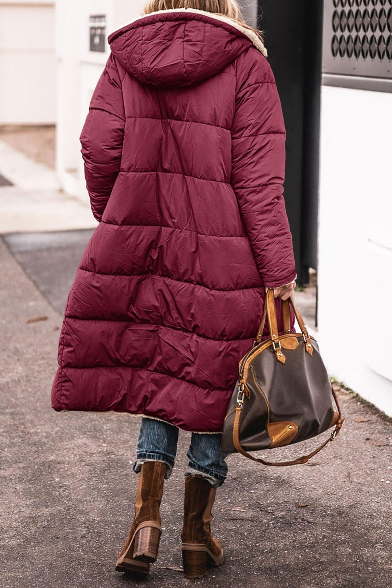 GR | Reversible long puffer jacket