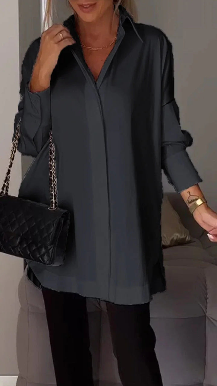 GR | Einfacher Pullover Langarmshirt