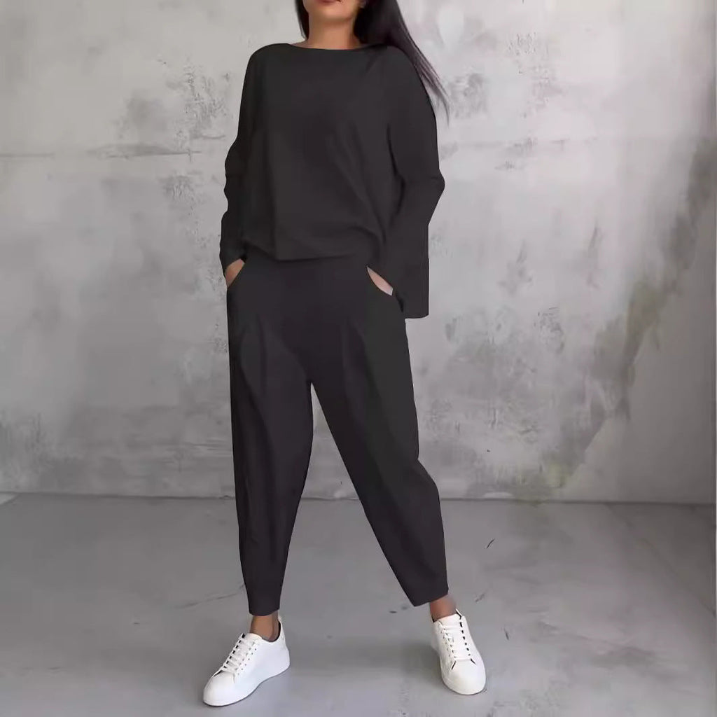 GR | Irregular Harem Pants Long Sleeve Set 