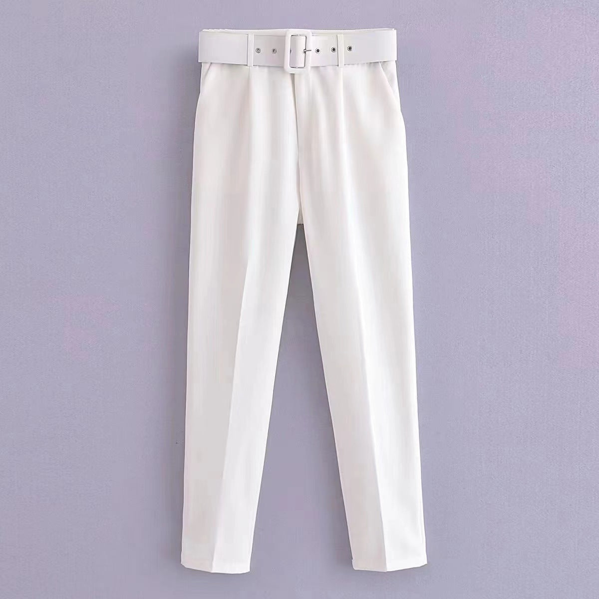 Damen weite Hochbundhose mit schickem Gürtel GR