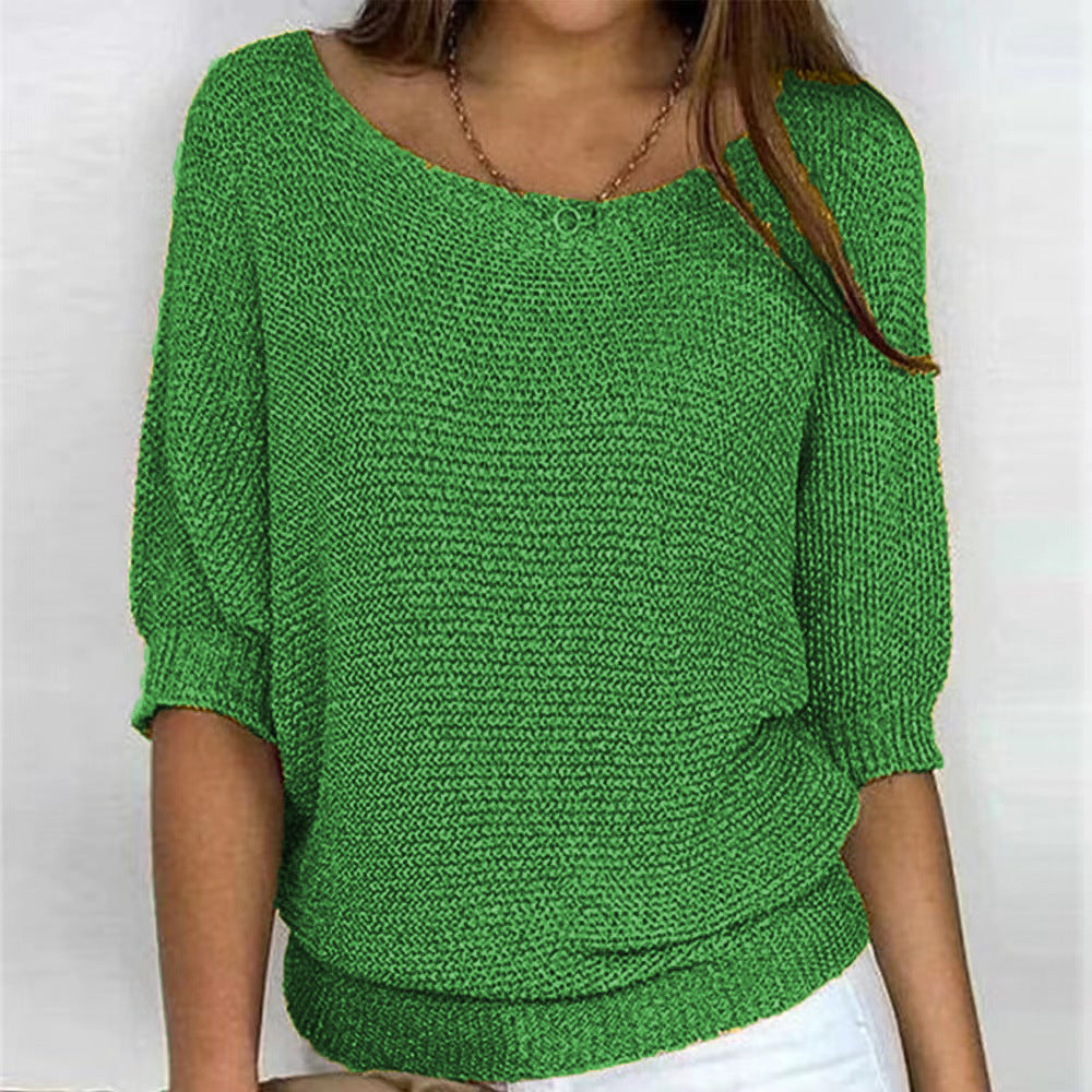 GR | Elegant three-quarter sleeve comfortable top 
