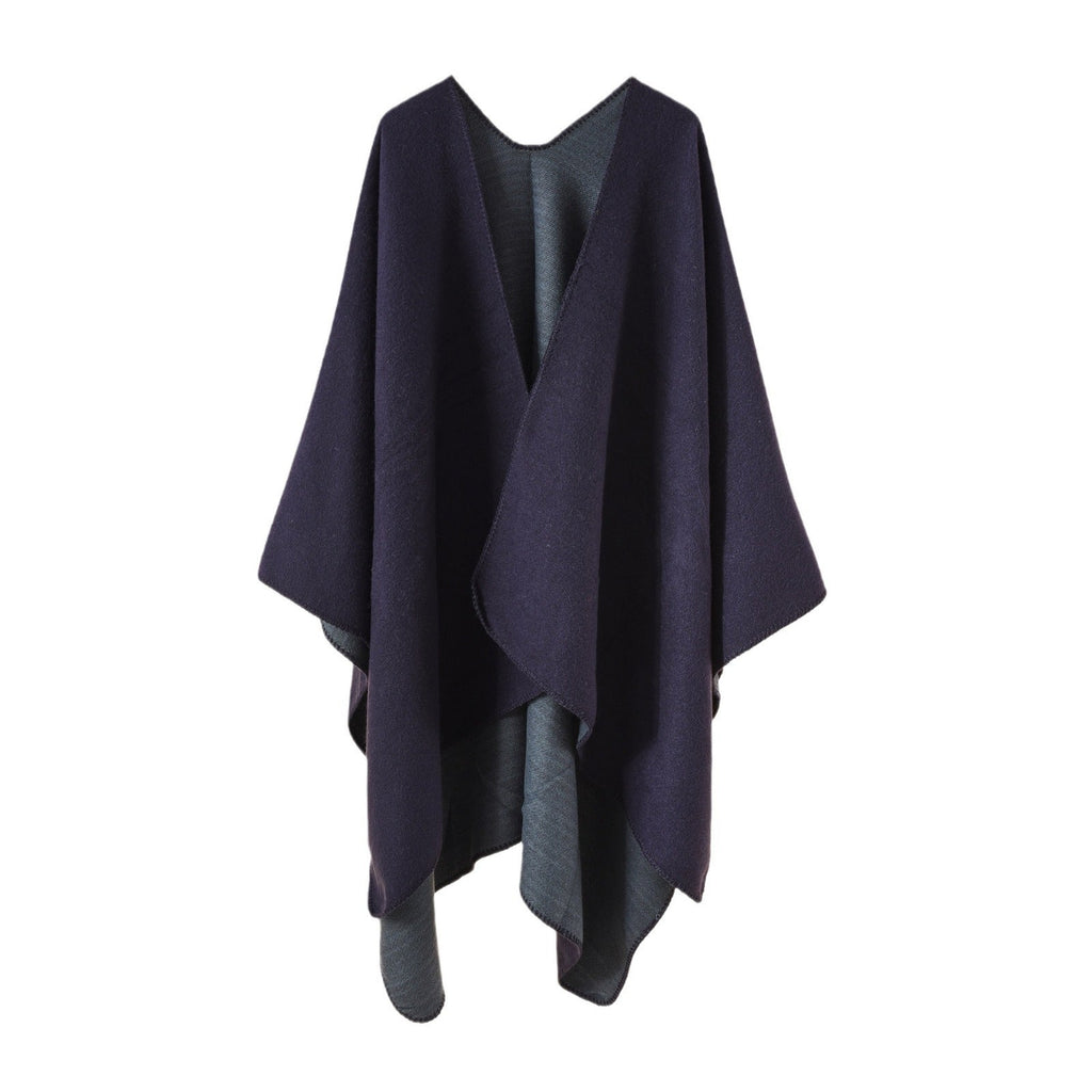 Damen Strickponcho mit asymmetrischem Schnitt und hoher Warmhaltefunktion GR