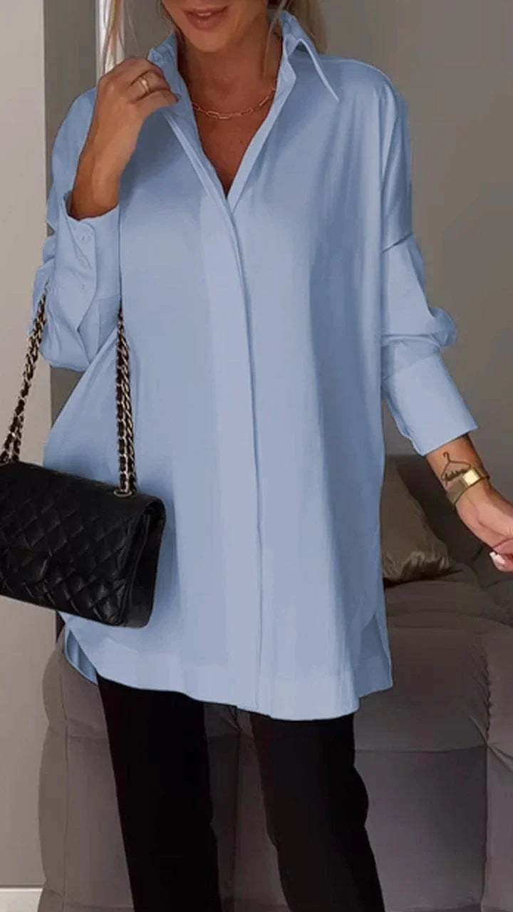GR | Einfacher Pullover Langarmshirt