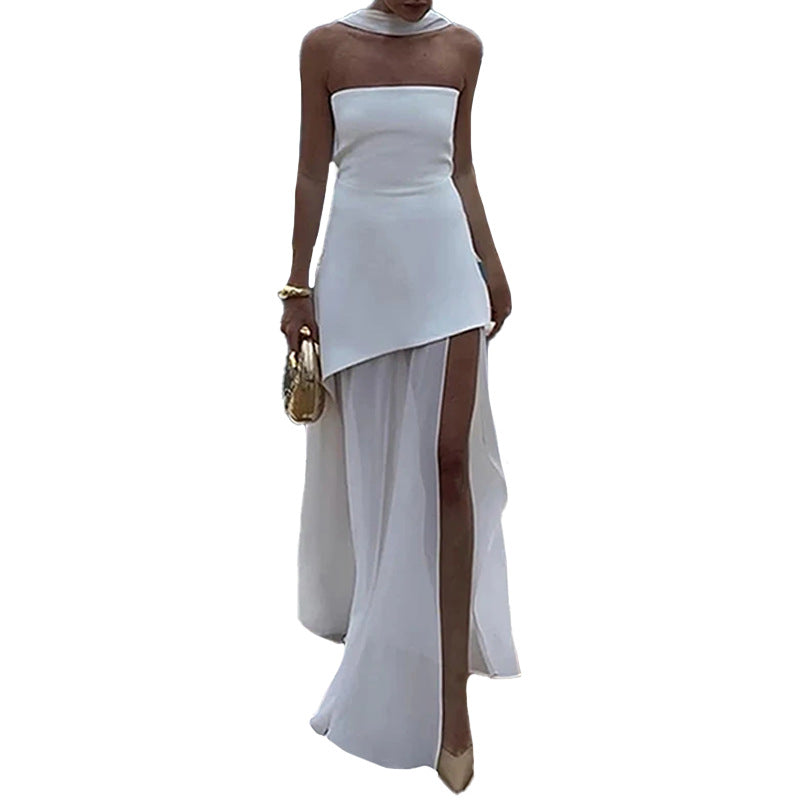 GR | Elegant backless maxi dress with slit
